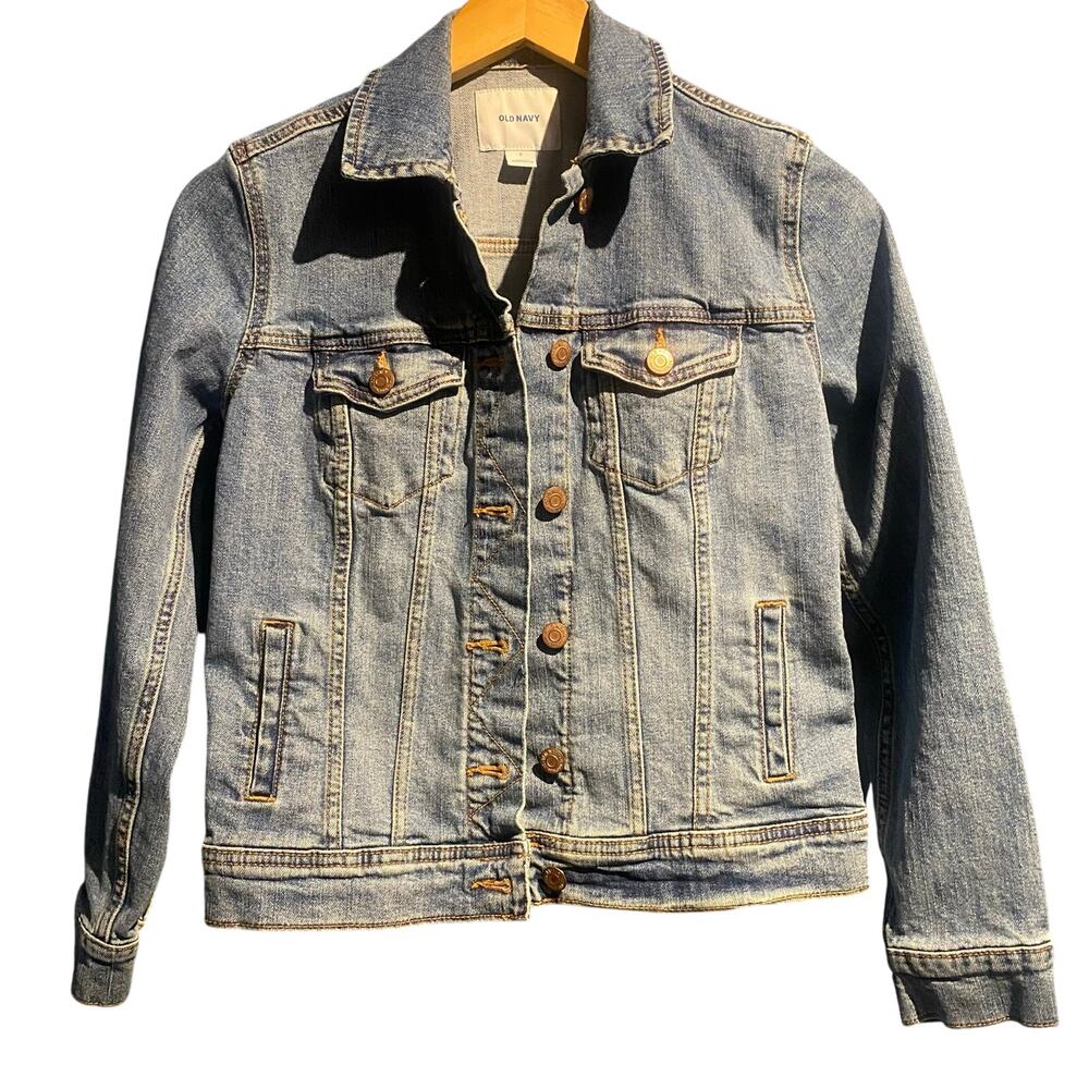 Old Navy Size Small Denim Jacket Medium Blue Jean Jacket Capsule Wardrobe